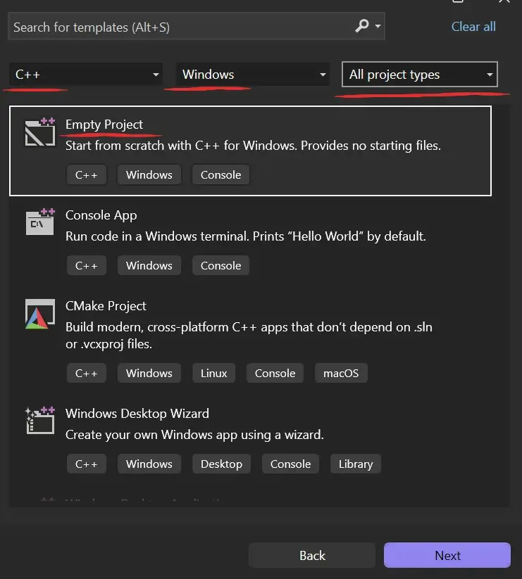 Новий проєкт в Visual Studio
