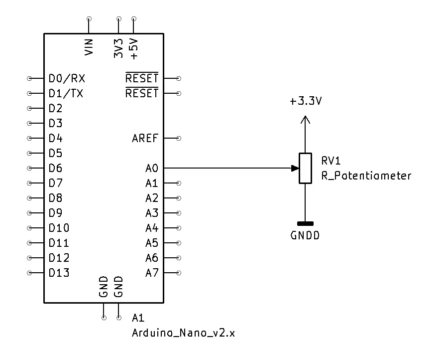 Приклад АЦП з потенціометром