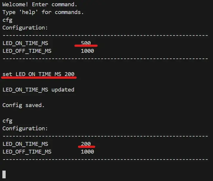 Приклад використання UART-конфігуратора