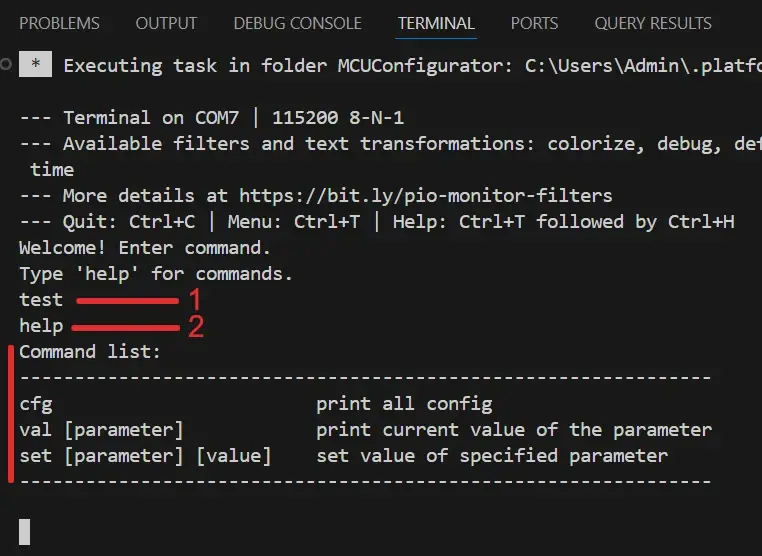Serial Monitor приклад введеня даних